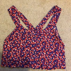 Crop floral top